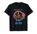 Peace Love Sloths Hippie T-Shirt - Trendy Graphic Unisex - T-Shirt, Sweatshirt, Hoodie