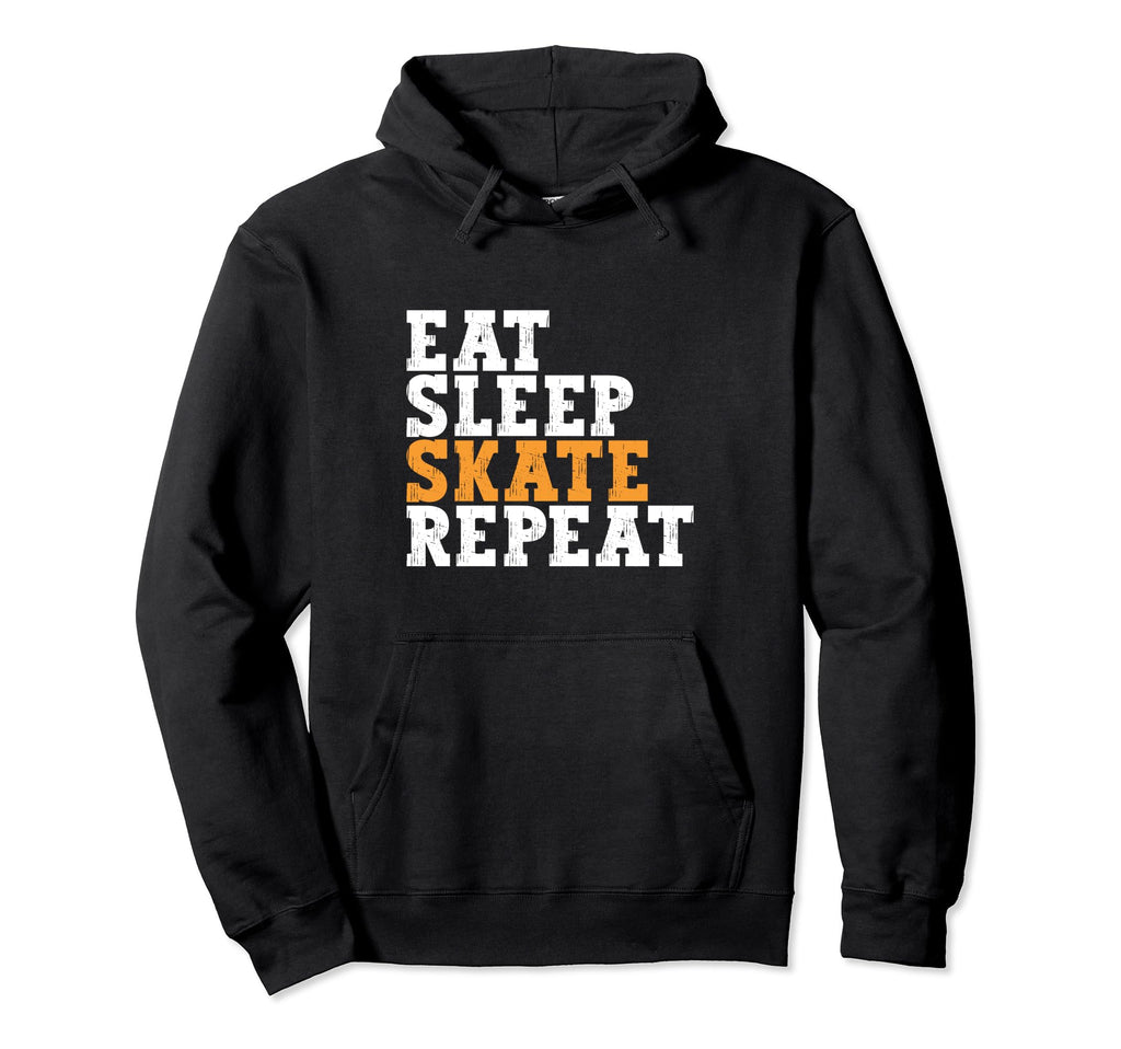 Eat Sleep Skate Repeat Roller Skate Ice Hoodie - Trendy Graphic Unisex - T-Shirt, Sweatshirt, Hoodie