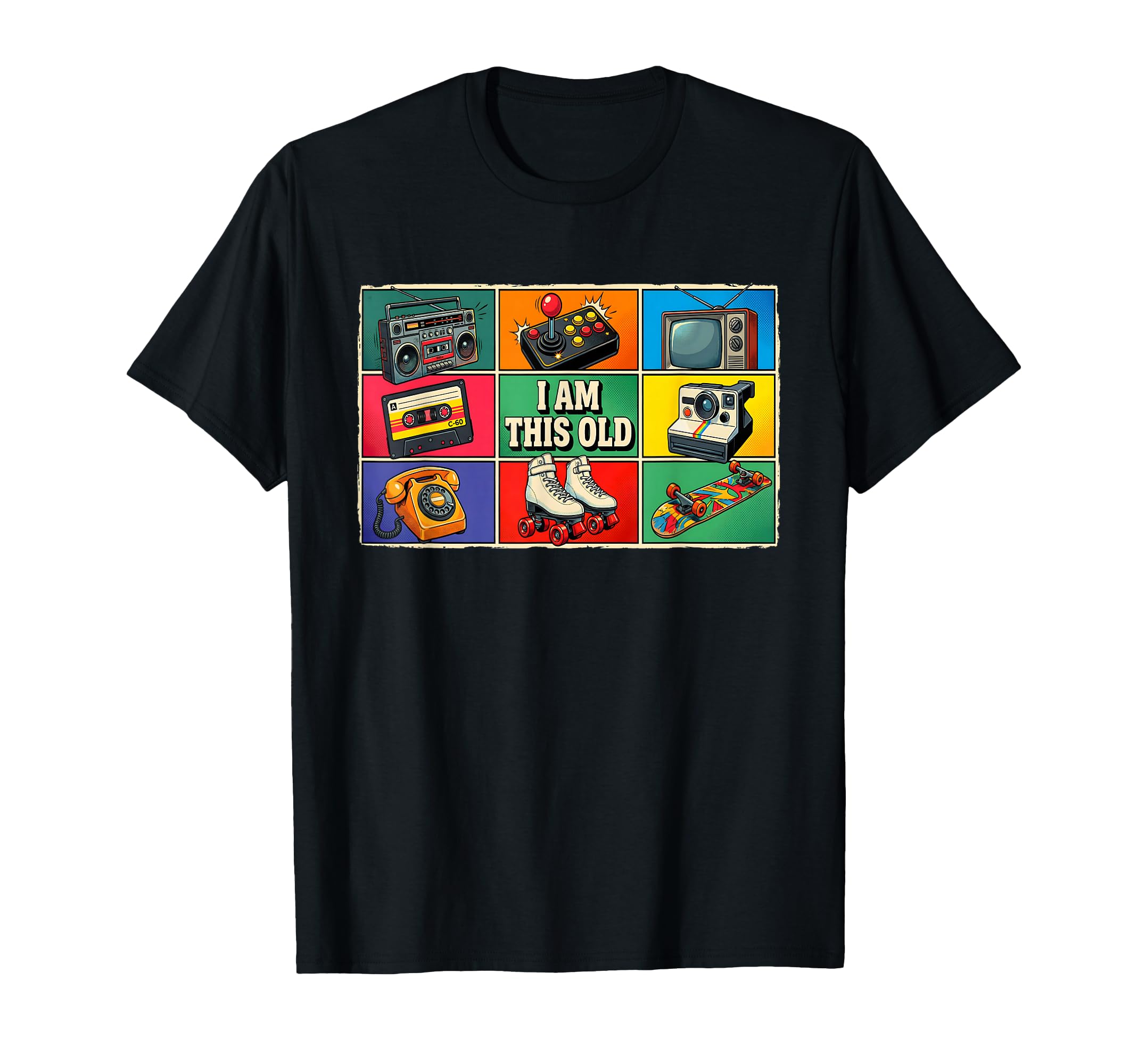 I Am This Old Nostalgia 80S 90S T-Shirt - Fun Novelty Design for Adults - T-Shirt, Sweatshirt, Hoodie