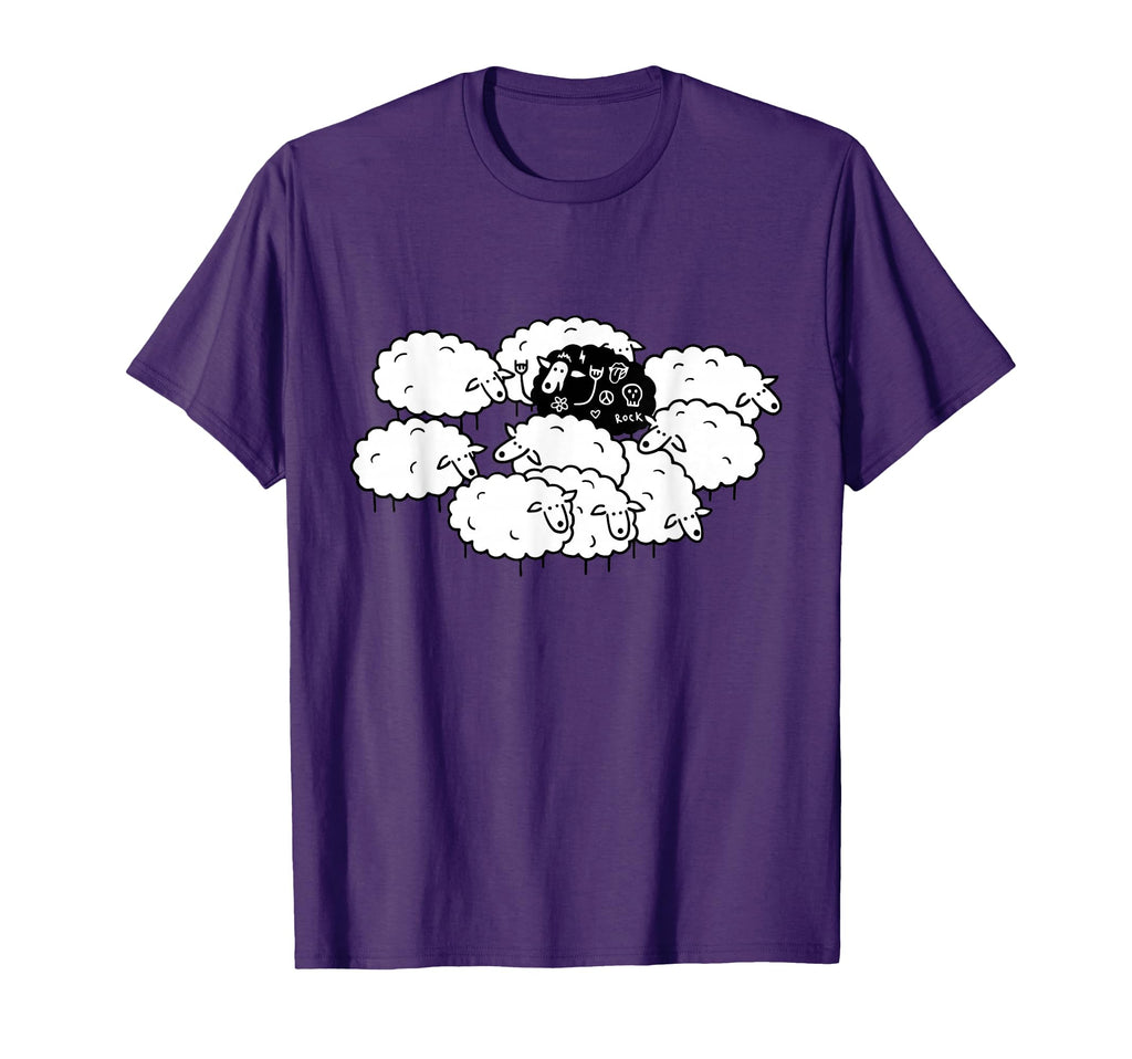 Rock N Roll Peace Love Black Sheep T-Shirt - Unique Graphic Men Women - T-Shirt, Sweatshirt, Hoodie