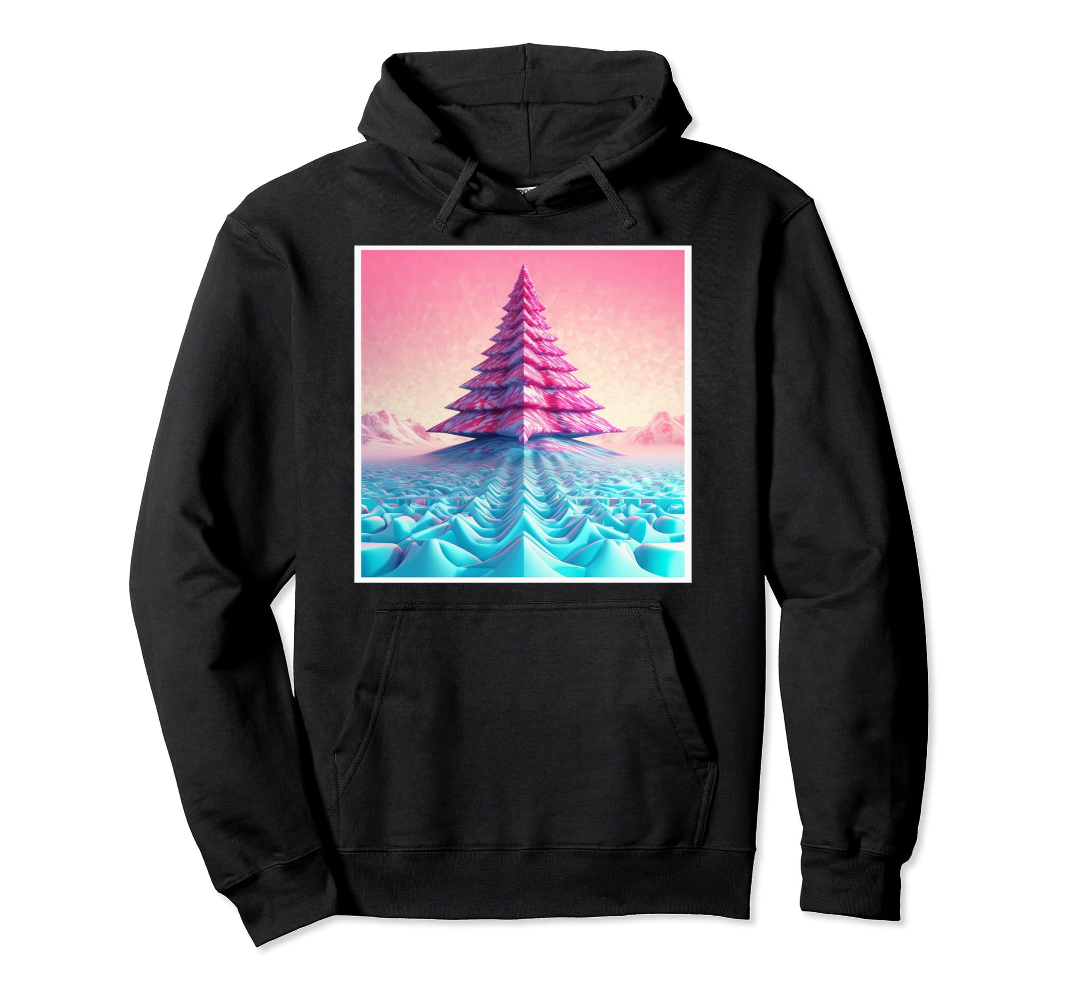 Vaporwave Core Aesthetic Tree Ai Hoodie - Novelty Apparel Men Women - T-Shirt, Sweatshirt, Hoodie