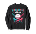Baseball Mom Drip Ice Cream Dripping Sweatshirt - Unique Graphic Unisex - T-Shirt, Sweatshirt, Hoodie