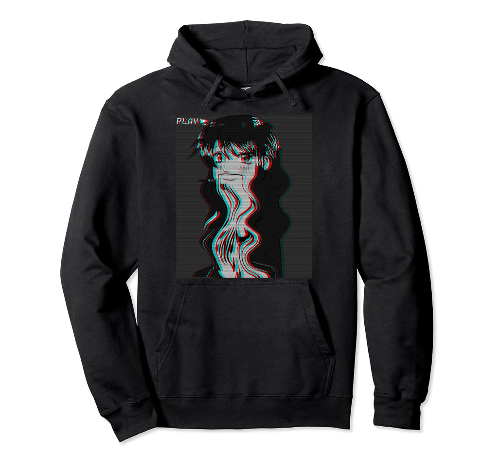 Vaporwave Aesthetic Sad Anime Eboy Hoodie - Novelty Apparel Men Women - T-Shirt, Sweatshirt, Hoodie