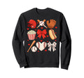 Baseball Bow Mothers Day Sweatshirt - Fun Novelty Design Men Women - T-Shirt, Sweatshirt, Hoodie