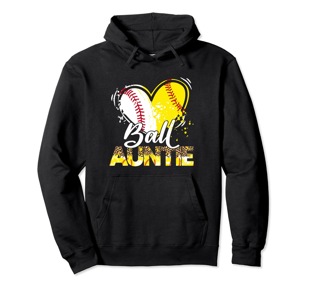 Auntie Both Baseball Softball Sport Hoodie - Graphic Print Men Women - T-Shirt, Sweatshirt, Hoodie