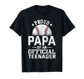 Proud Baseball Papa Teenager 13Th T-Shirt - Graphic Print Men Women - T-Shirt, Sweatshirt, Hoodie