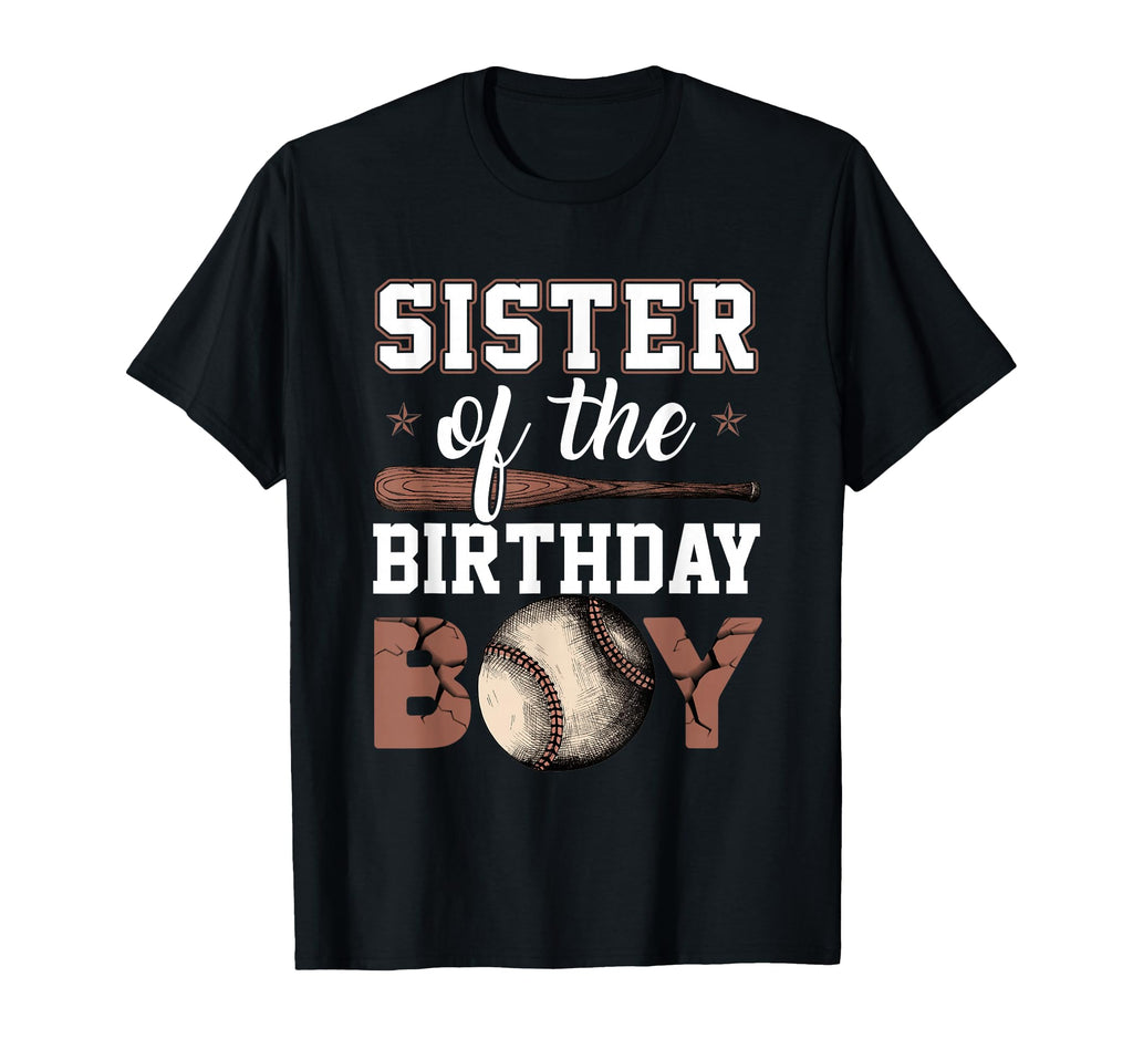 Sister Baseball Birthday Party Baller T-Shirt - Trendy Graphic Men Women - T-Shirt, Sweatshirt, Hoodie