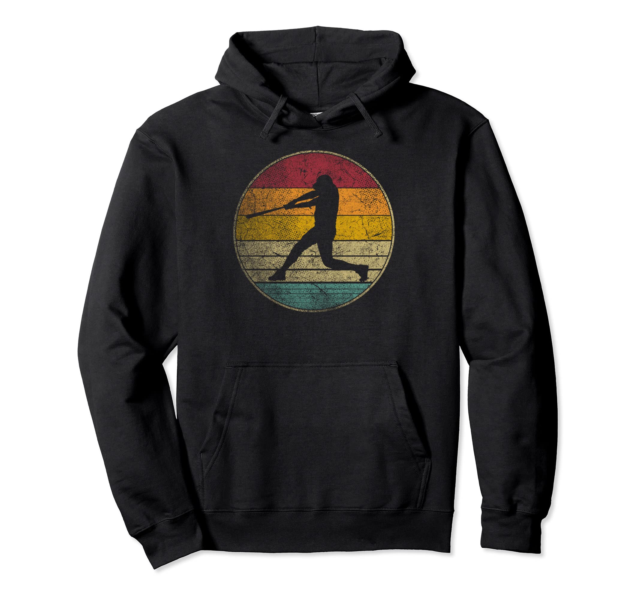 Baseball Bat Ball Distressed 70S 80S Hoodie - Minimalist Print Men Women - T-Shirt, Sweatshirt, Hoodie