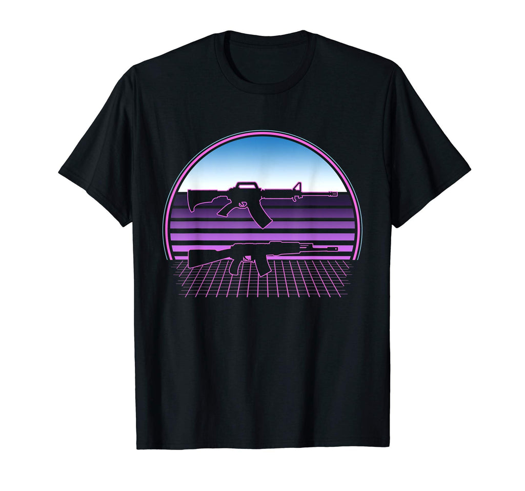 Rifles 80S Vaporwave Aesthetic Military T-Shirt - Graphic Print Unisex - T-Shirt, Sweatshirt, Hoodie