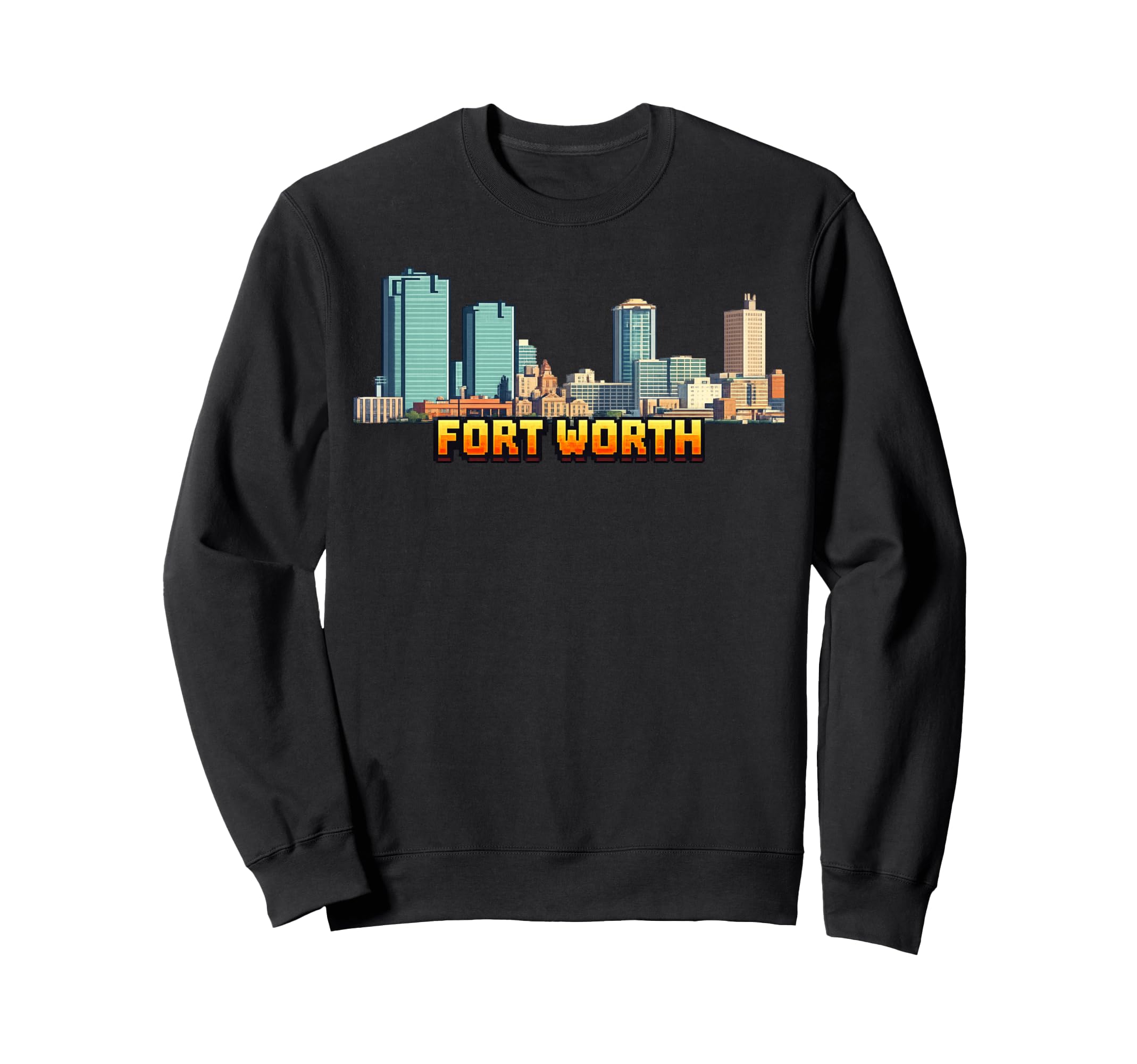 Forth Worth 8 Bit Video Arcade Sweatshirt - Minimalist Print for Adults - T-Shirt, Sweatshirt, Hoodie