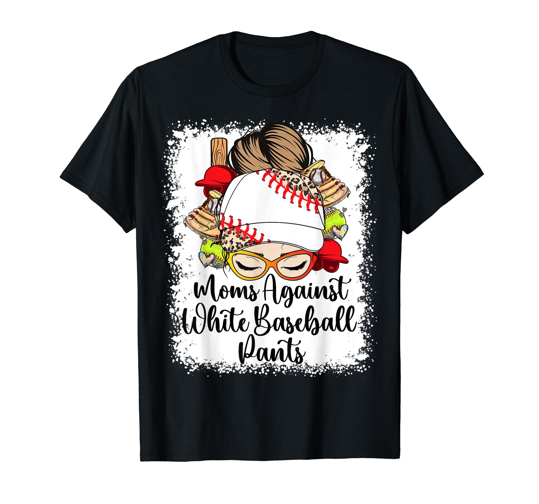 Moms Against White Baseball Pants T-Shirt - Minimalist Print Unisex - T-Shirt, Sweatshirt, Hoodie