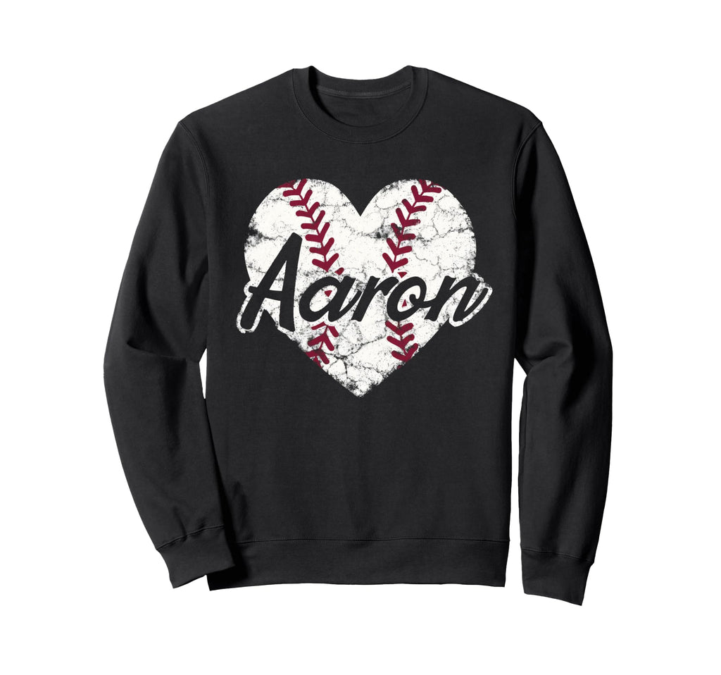 Aaron Baseball Personalized Name Sweatshirt - Novelty Apparel for Adults - T-Shirt, Sweatshirt, Hoodie