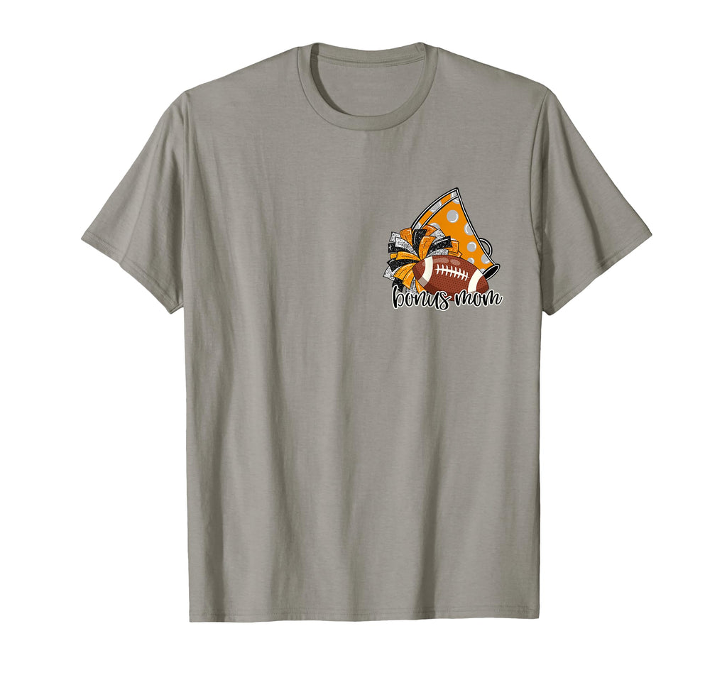 Cheerleader Bonus Mom Game Day Cheer Front T-Shirt - Trendy Graphic Unisex - T-Shirt, Sweatshirt, Hoodie