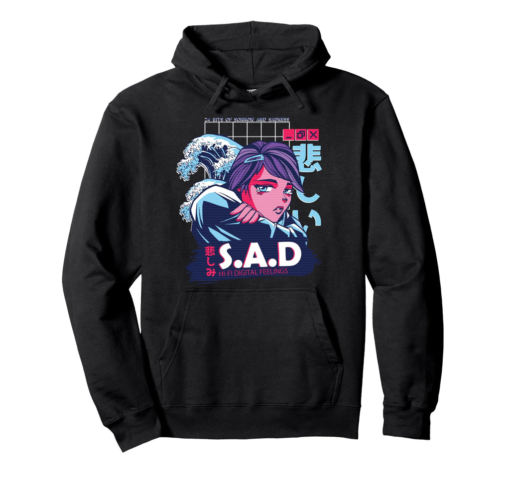 Synthwave Vaporwave Aesthetic Anime Lover Hoodie - Minimalist Print Unisex - T-Shirt, Sweatshirt, Hoodie