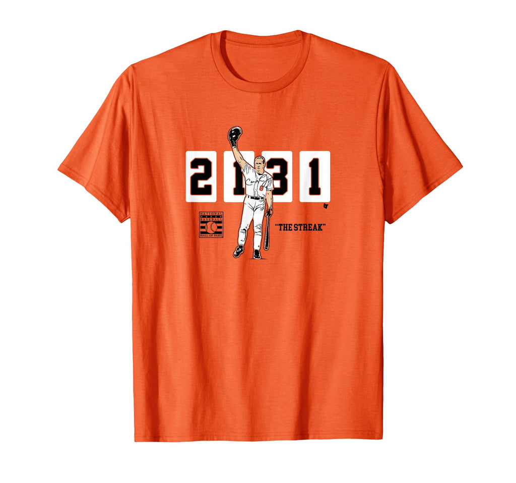 Cal Ripken Jr 2131 Orange Baltimore T-Shirt - Minimalist Print for Adults - T-Shirt, Sweatshirt, Hoodie