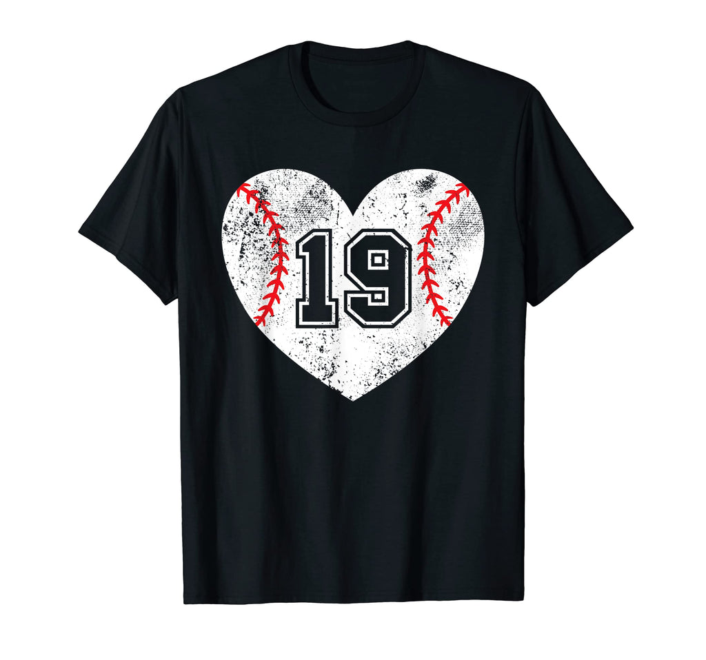 Baseball Heart Player 19 Baseball T-Shirt - Fun Novelty Design Men Women - T-Shirt, Sweatshirt, Hoodie