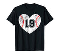 Baseball Heart Player 19 Baseball T-Shirt - Fun Novelty Design Men Women - T-Shirt, Sweatshirt, Hoodie