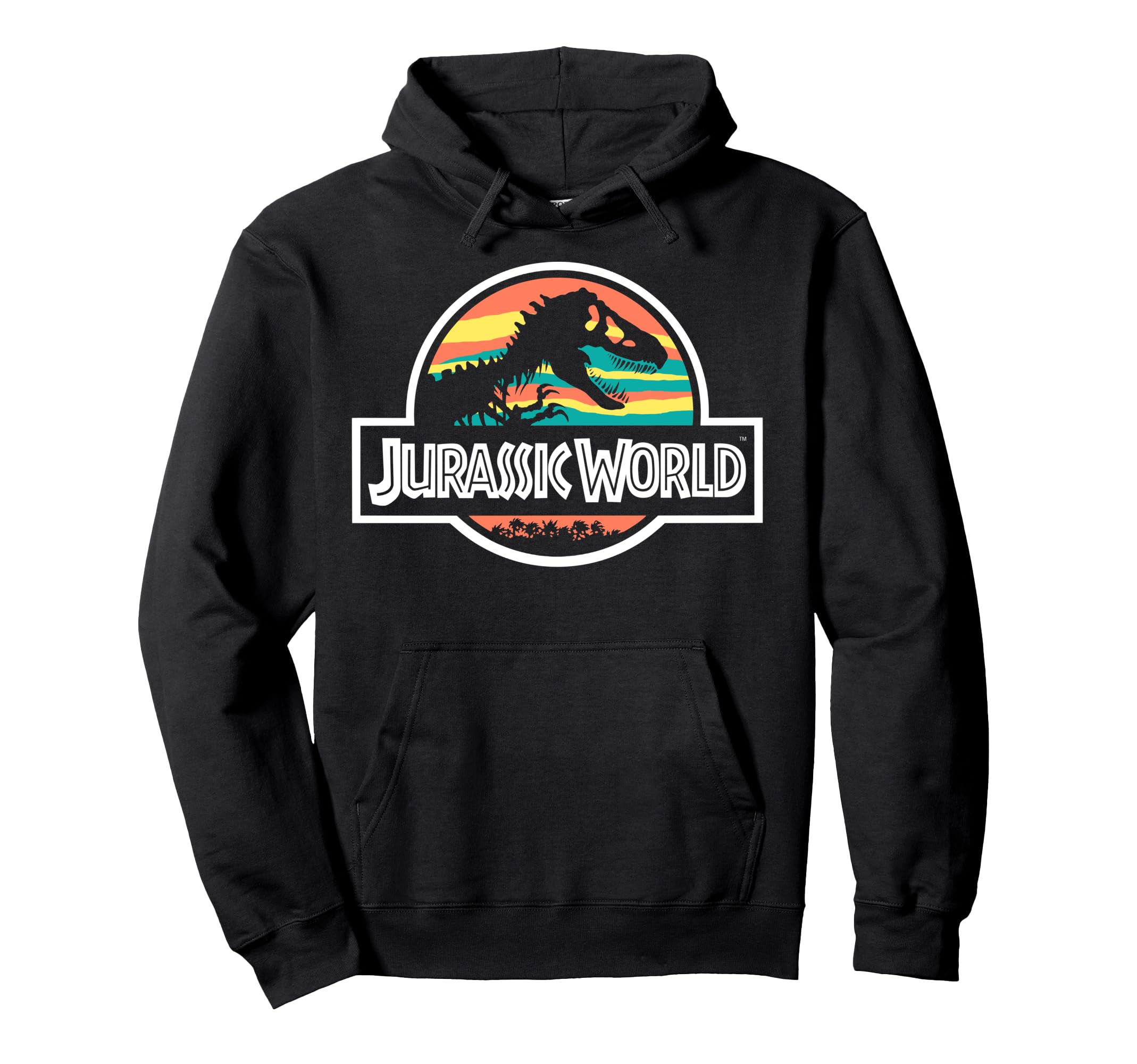 Jurassic World Skeleton Logo Sunset Hoodie - Minimalist Print Men Women - T-Shirt, Sweatshirt, Hoodie