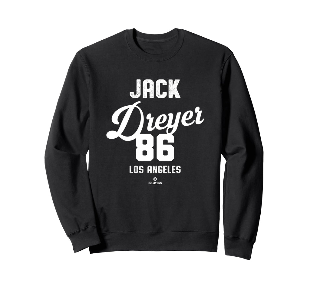 Jack Dreyer 86 Los Angeles Baseball Mlbpa Sweatshirt - Graphic Print Unisex - T-Shirt, Sweatshirt, Hoodie