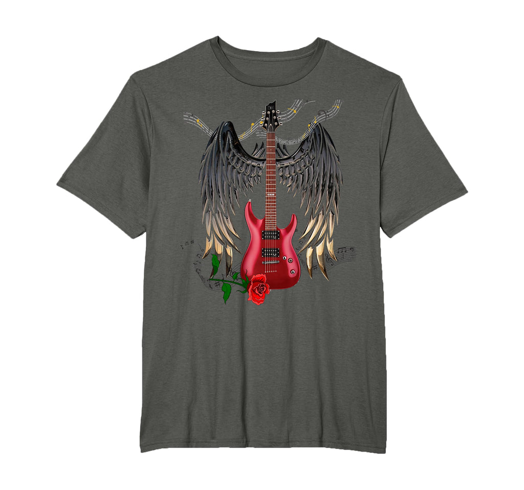 Guitar Angel Wings Love Peace Music T-Shirt - Custom Art Print for Adults - T-Shirt, Sweatshirt, Hoodie