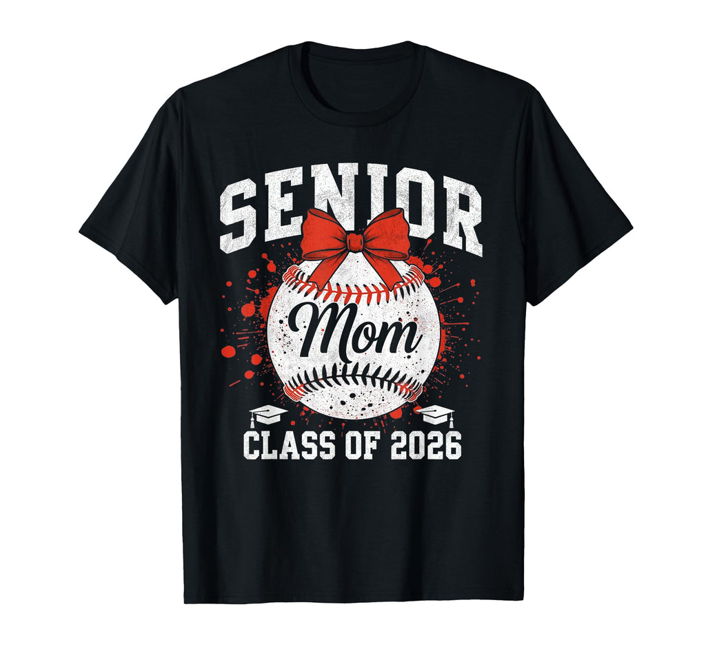 Senior Mom 2026 Baseball Mama T-Shirt - Novelty Apparel for Adults - T-Shirt, Sweatshirt, Hoodie