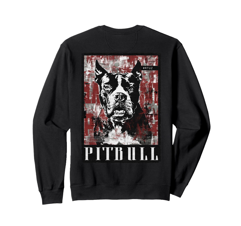 Back Y2K Streetwear Dog Pit Bull Sweatshirt - Novelty Apparel Unisex - T-Shirt, Sweatshirt, Hoodie