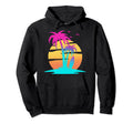 Palm Tree Tropical Beach 70S 80S Hoodie - Minimalist Print Men Women - T-Shirt, Sweatshirt, Hoodie