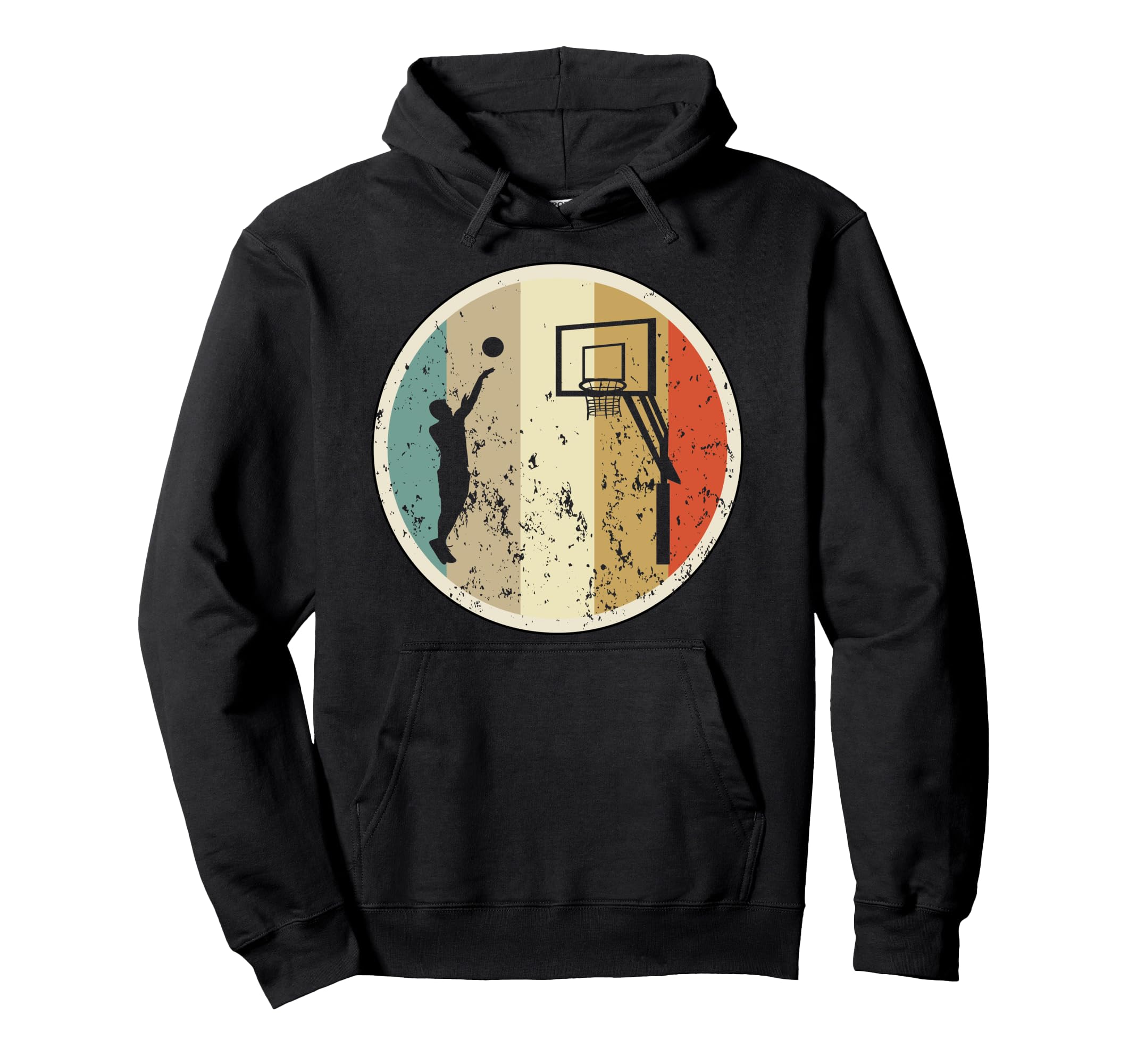 Funny Basketball Player Sport Distressed Hoodie - Trendy Graphic Men Women - T-Shirt, Sweatshirt, Hoodie