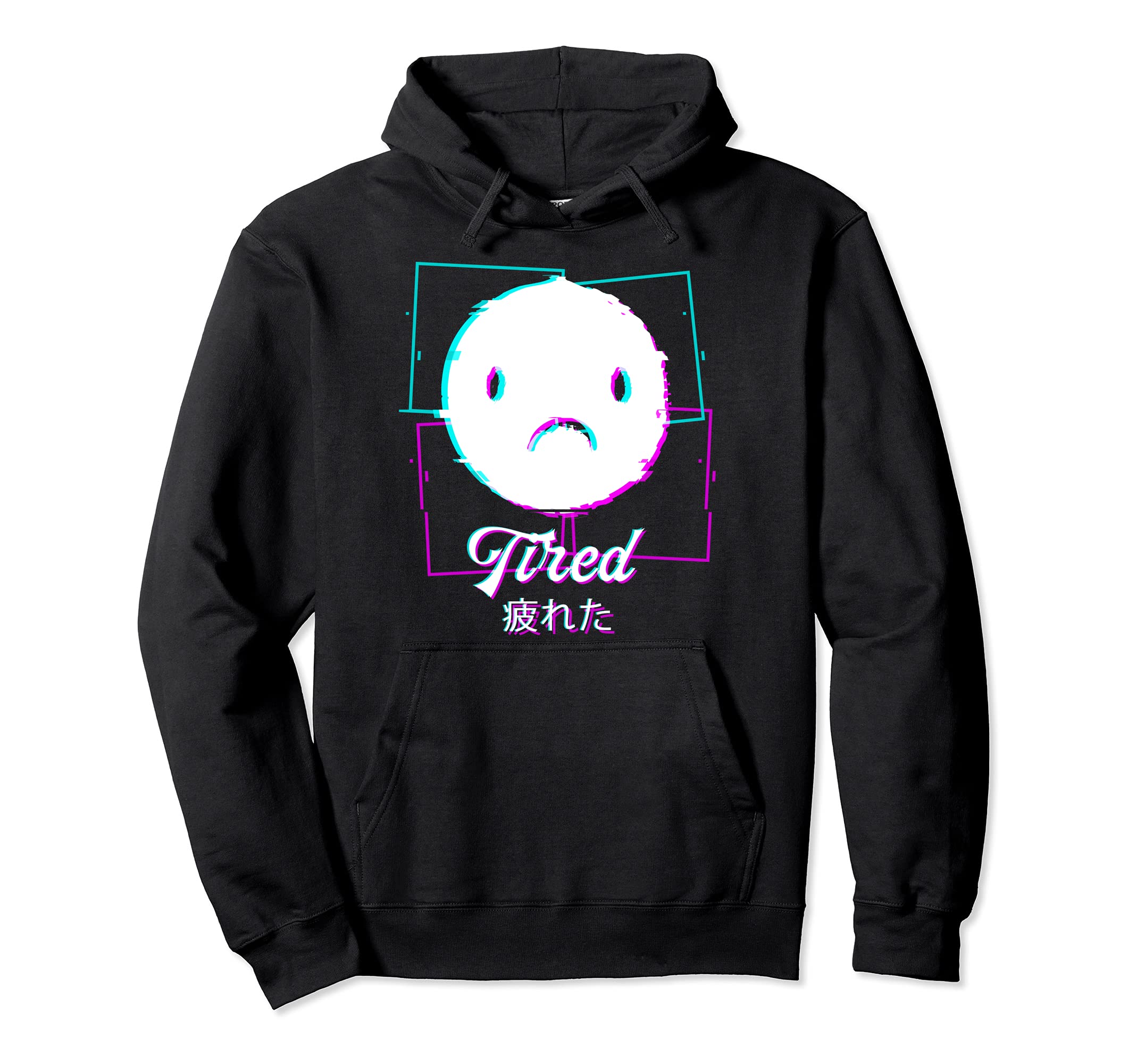 Tired Aesthetic Vaporwave Japan Hoodie - Minimalist Print Men Women - T-Shirt, Sweatshirt, Hoodie