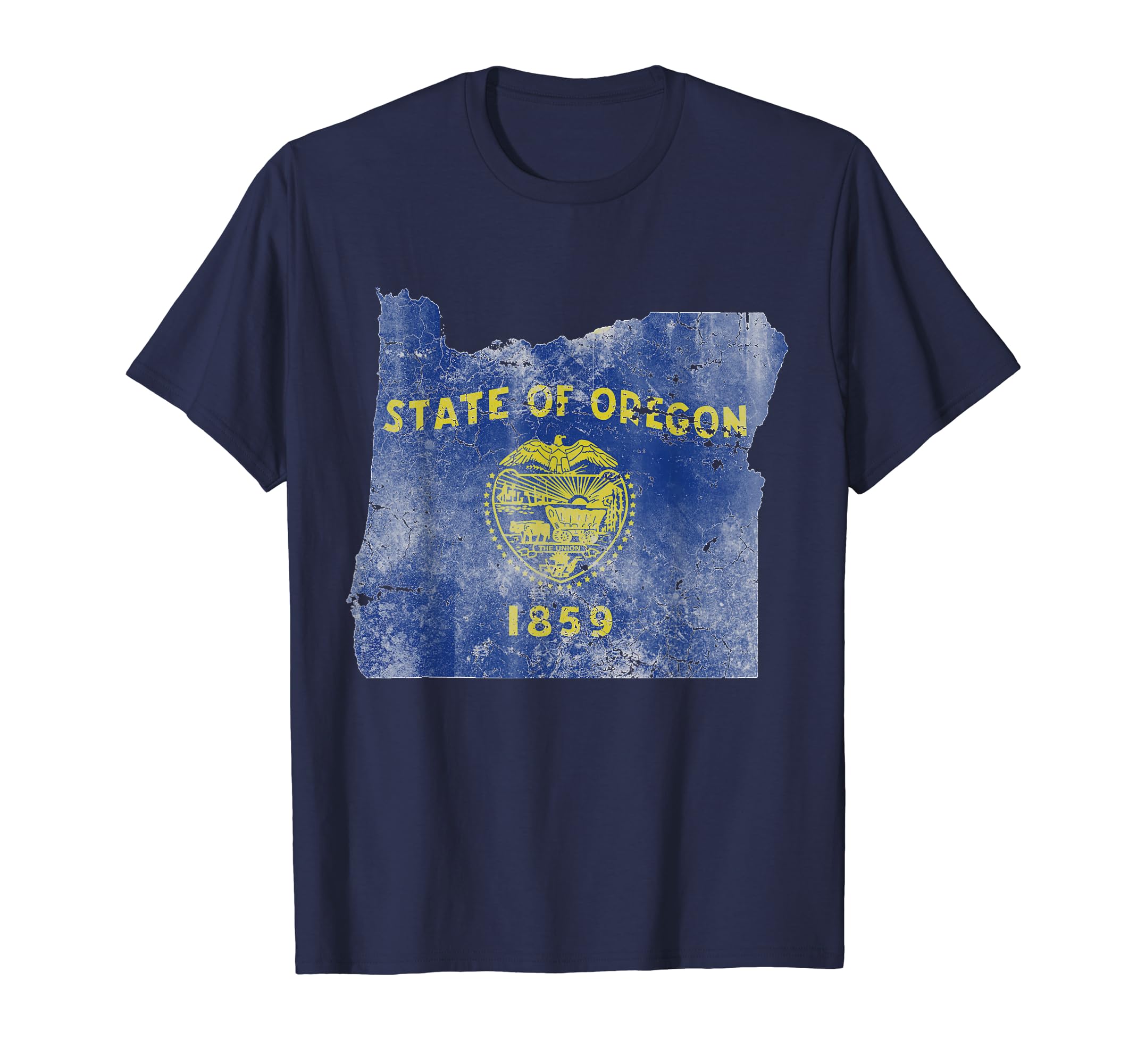 State Map Flag Oregon Distressed Fade T-Shirt - Streetwear Style Men Women - T-Shirt, Sweatshirt, Hoodie