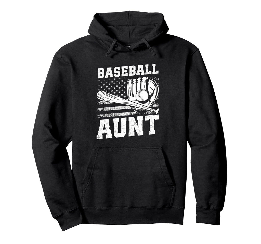 Baseball Aunt Hoodie - Fun Novelty Design for Adults - T-Shirt, Sweatshirt, Hoodie