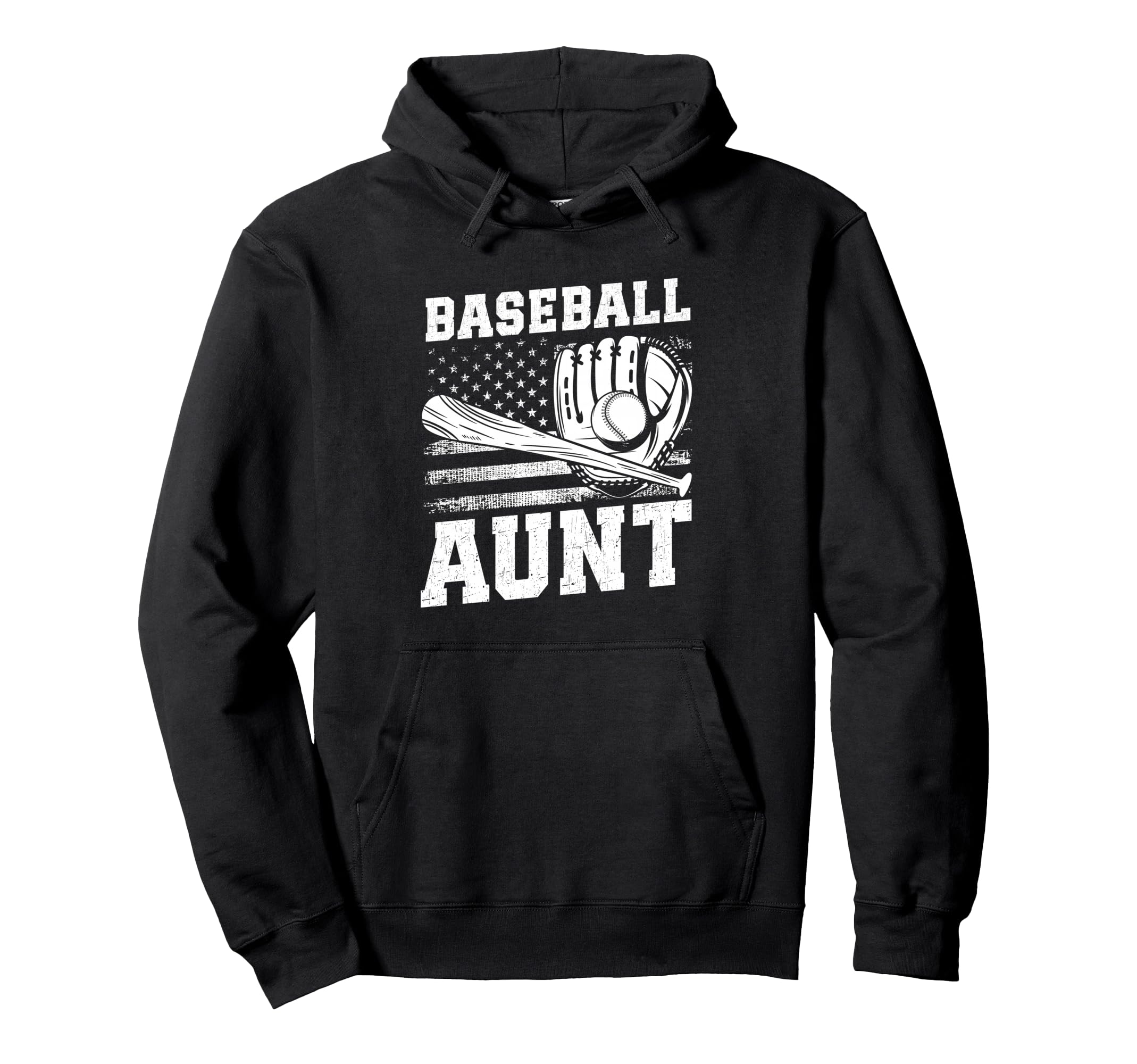 Baseball Aunt Hoodie - Fun Novelty Design for Adults - T-Shirt, Sweatshirt, Hoodie