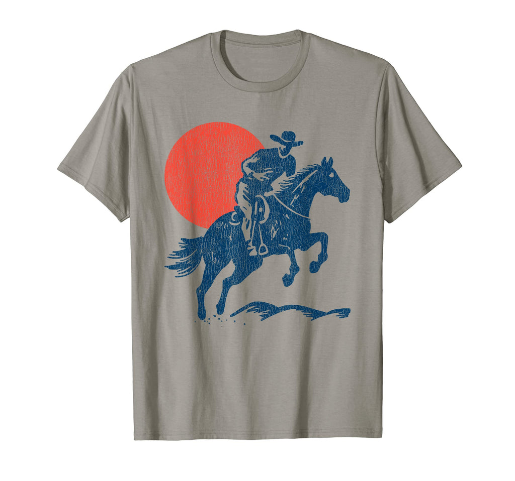 Distressed Western Cowboy Gunslinger T-Shirt - Fun Novelty Design Men Women - T-Shirt, Sweatshirt, Hoodie
