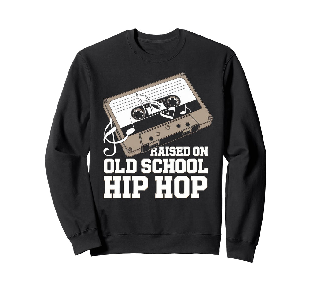 Raised Old School Hip Hop Cassette Sweatshirt - Unique Graphic for Adults - T-Shirt, Sweatshirt, Hoodie