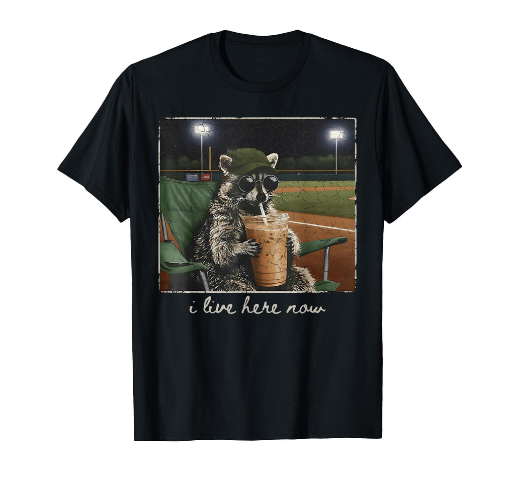 Funny Raccoon Ballfield Baseball T-Shirt - Casual Everyday Wear Unisex - T-Shirt, Sweatshirt, Hoodie