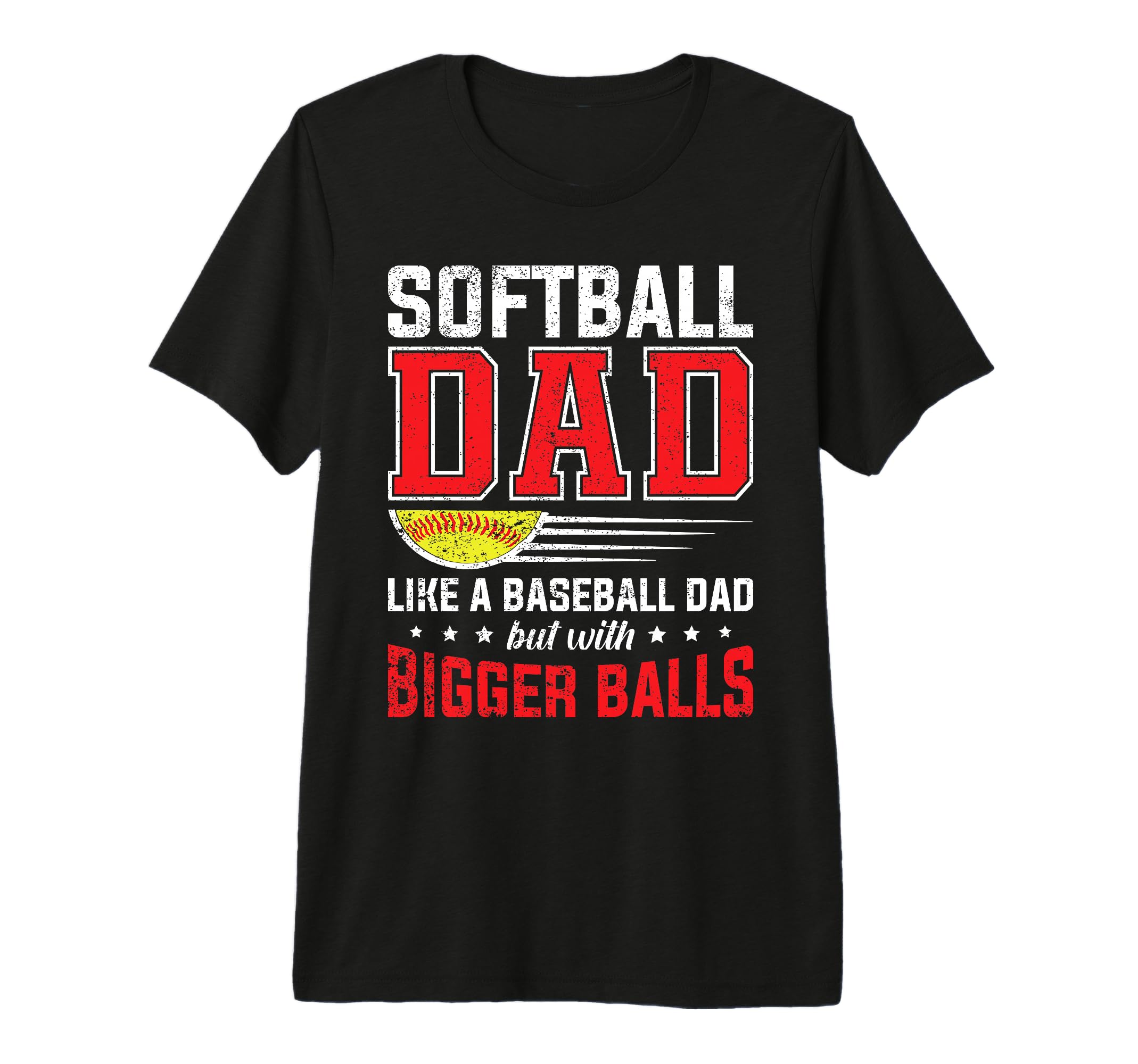 Mens Softball Dad Like Baseball Dad T-Shirt - Custom Art Print for Adults - T-Shirt, Sweatshirt, Hoodie