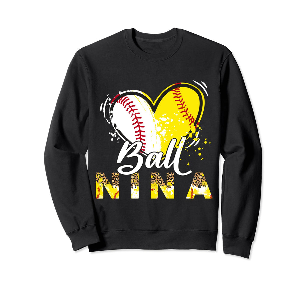 Nina Both Baseball Softball Sport Sweatshirt - Minimalist Print Unisex - T-Shirt, Sweatshirt, Hoodie