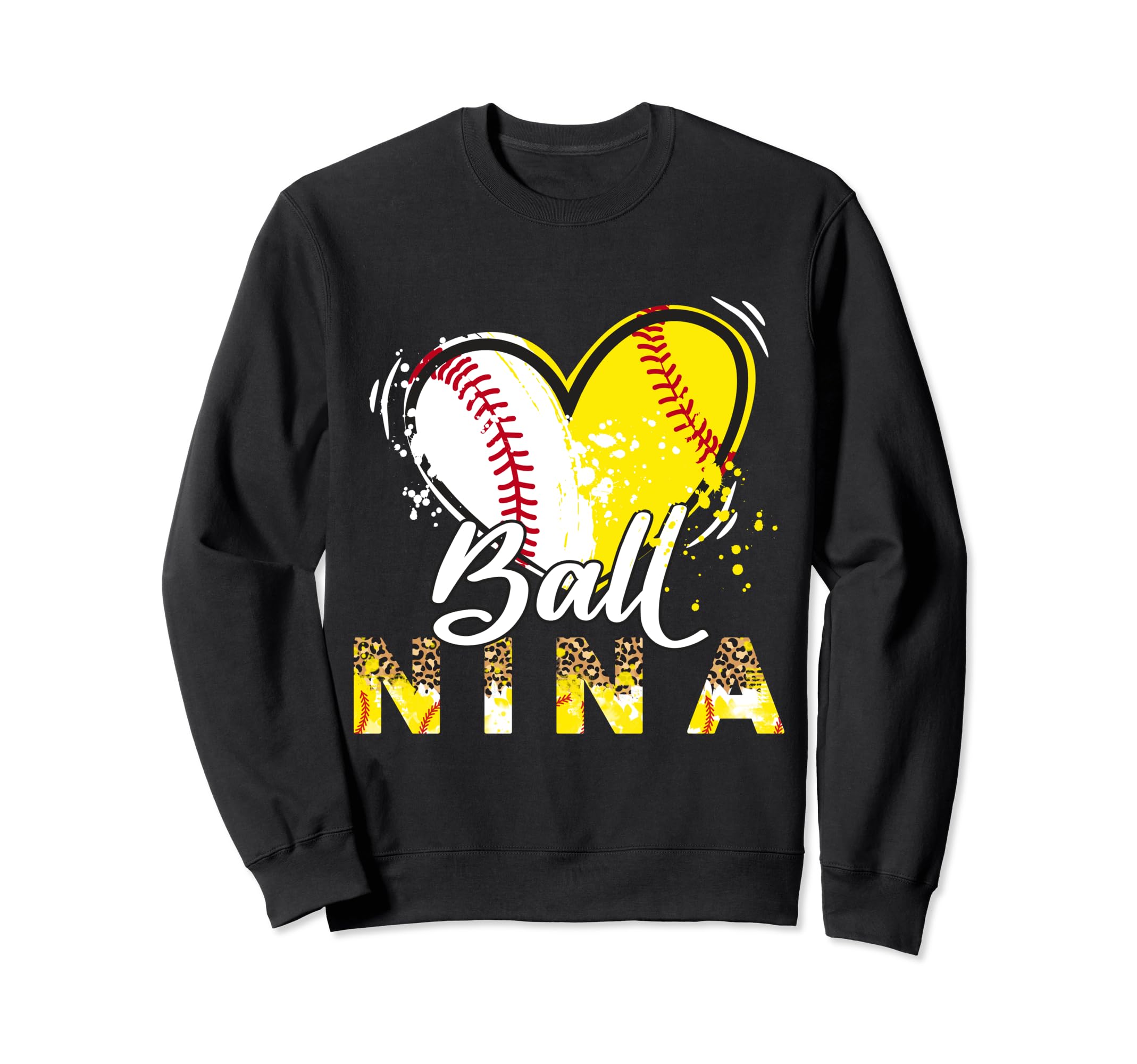 Nina Both Baseball Softball Sport Sweatshirt - Minimalist Print Unisex - T-Shirt, Sweatshirt, Hoodie