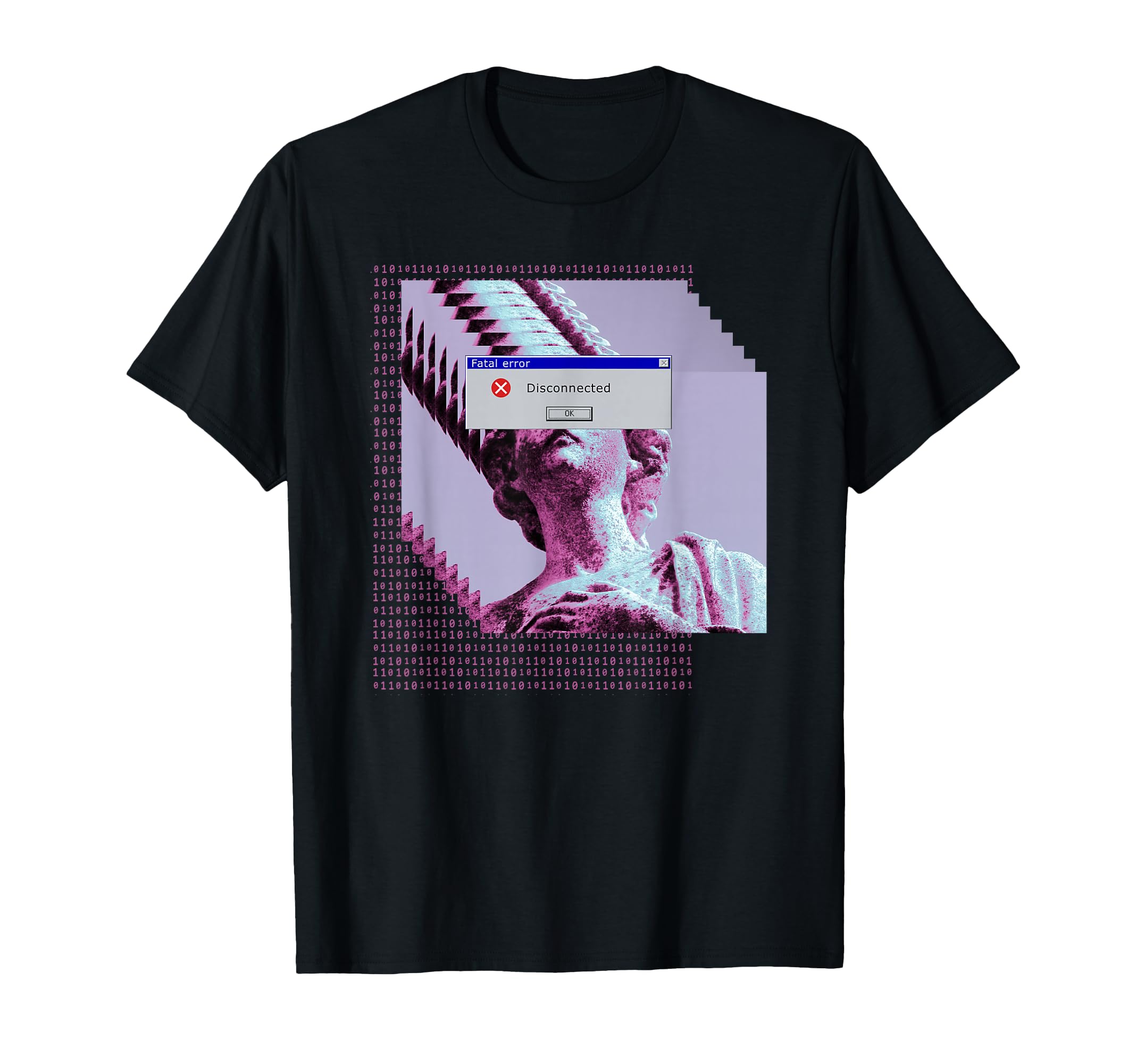 Fatal Error Disconnected Glitch T-Shirt - Fun Novelty Design for Adults - T-Shirt, Sweatshirt, Hoodie