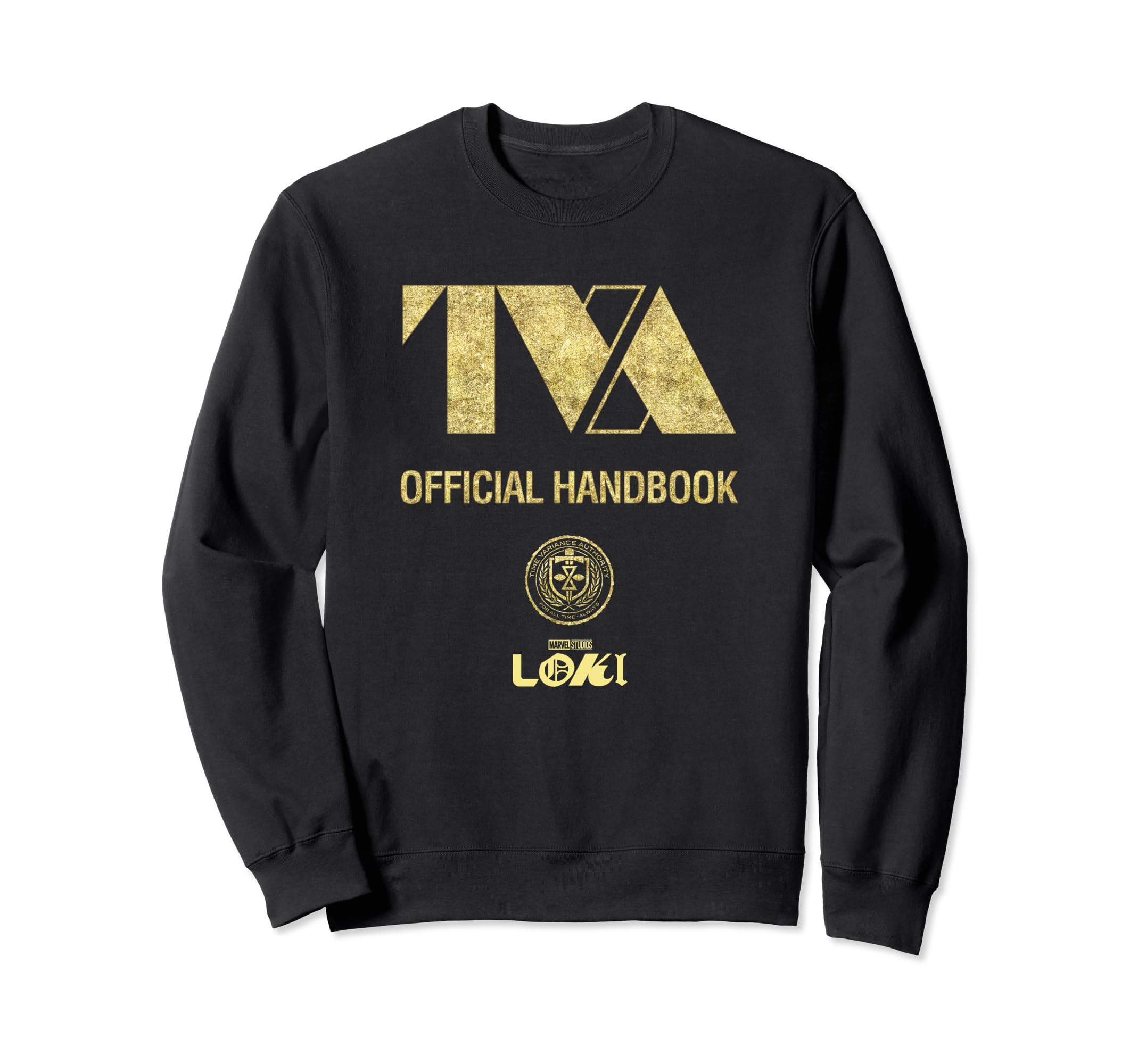Marvel Loki Distressed Gold Tva Sweatshirt - Casual Everyday Wear Unisex - T-Shirt, Sweatshirt, Hoodie