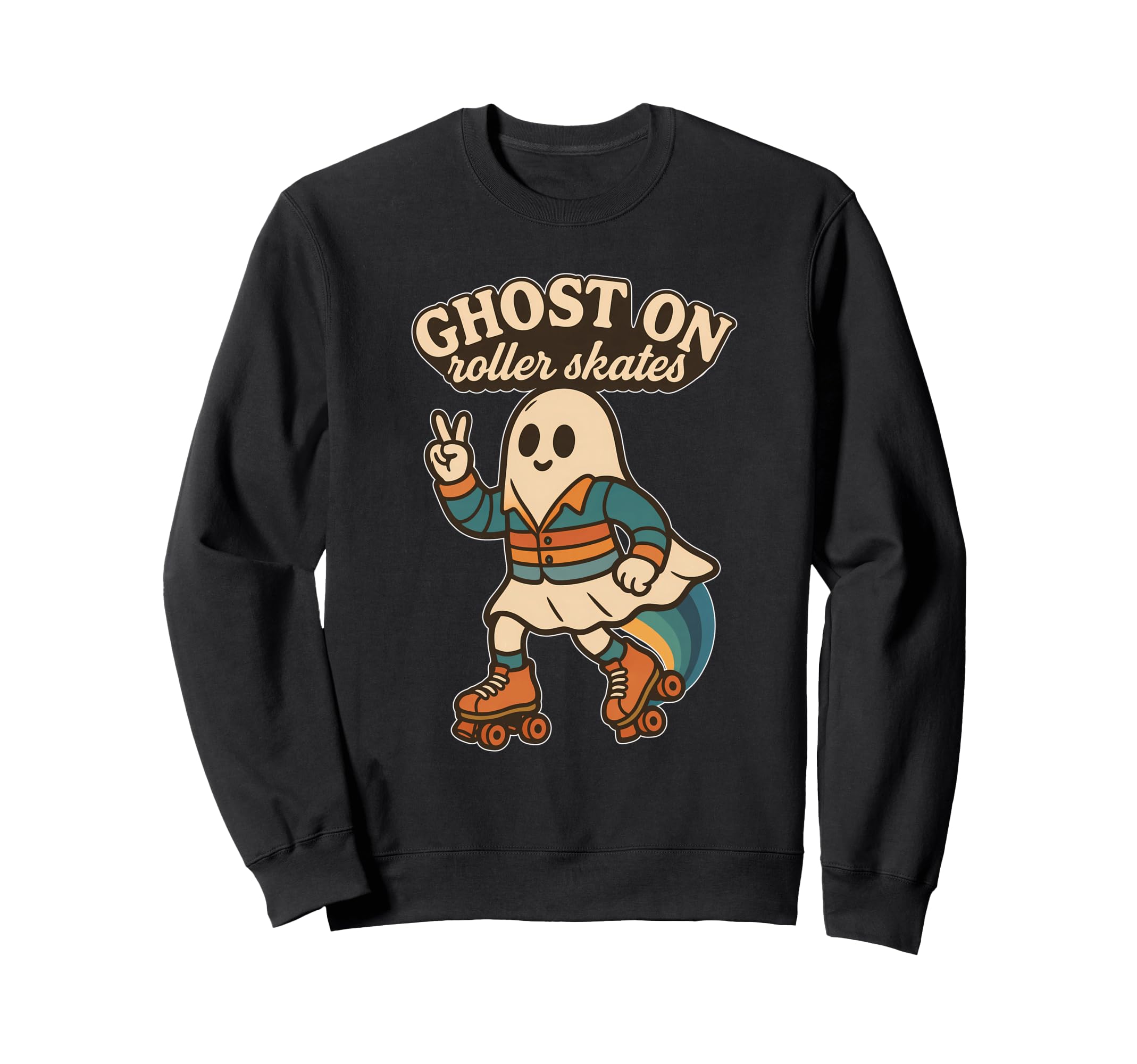 Ghost Roller Skates Peace Fun Hoodie - Casual Everyday Wear Unisex - T-Shirt, Sweatshirt, Hoodie