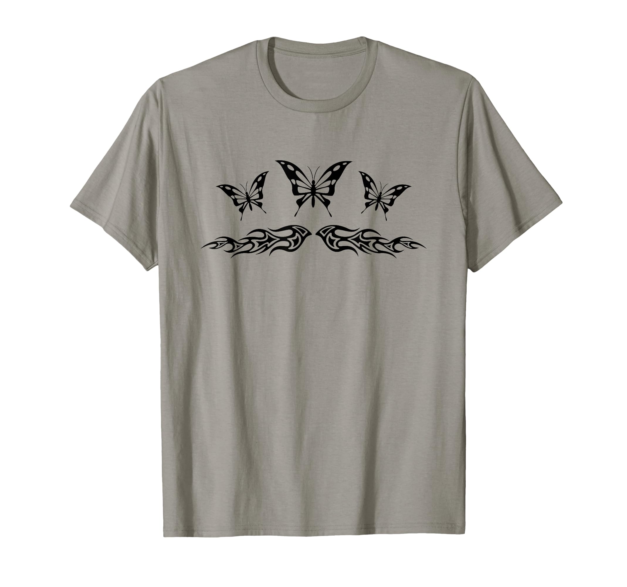 Fairycore Butterfly Tattoo Flames T-Shirt - Minimalist Print for Adults - T-Shirt, Sweatshirt, Hoodie