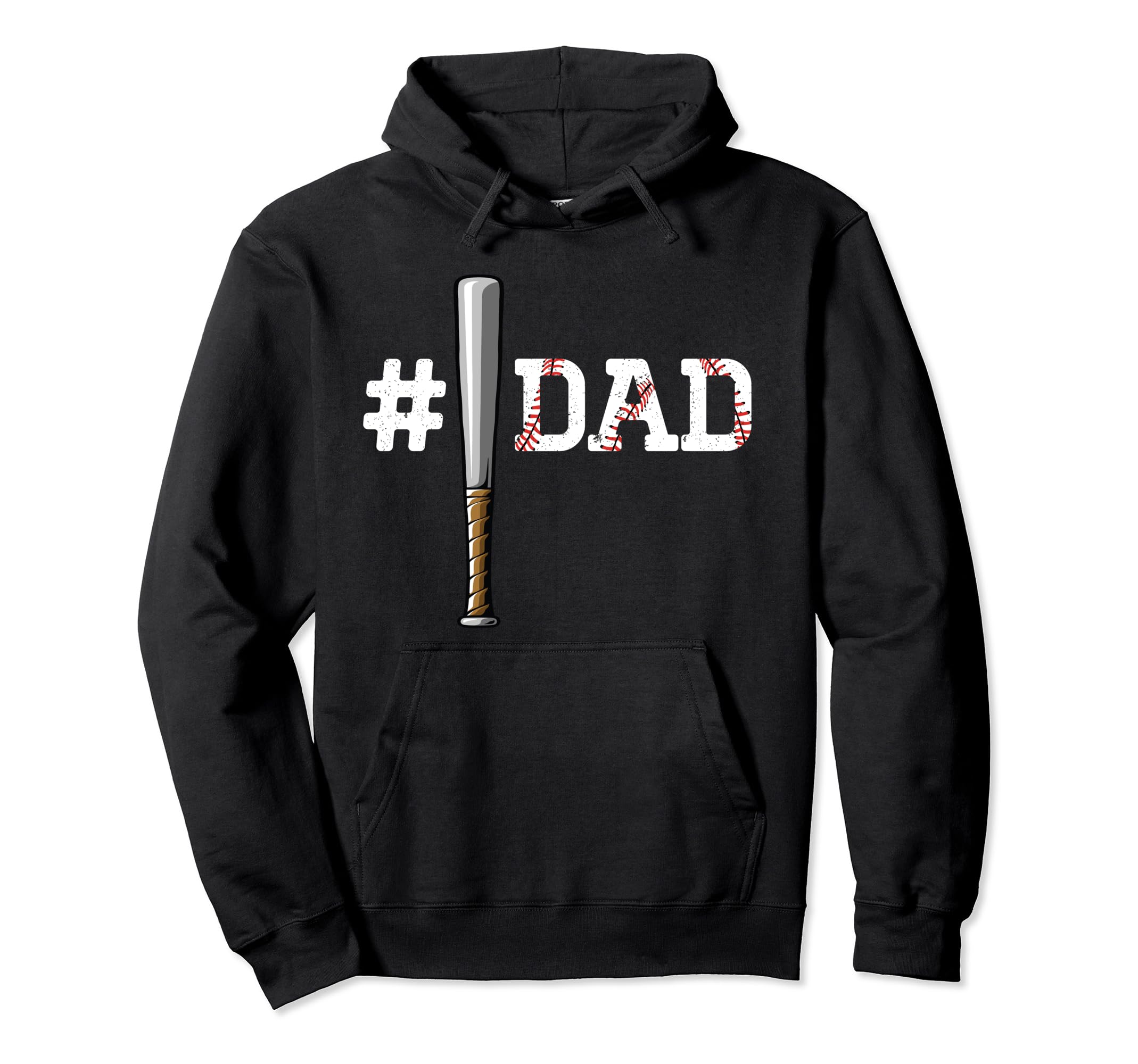 Number One Baseball Dad Fathers Day 1 Hoodie - Unique Graphic for Adults - T-Shirt, Sweatshirt, Hoodie