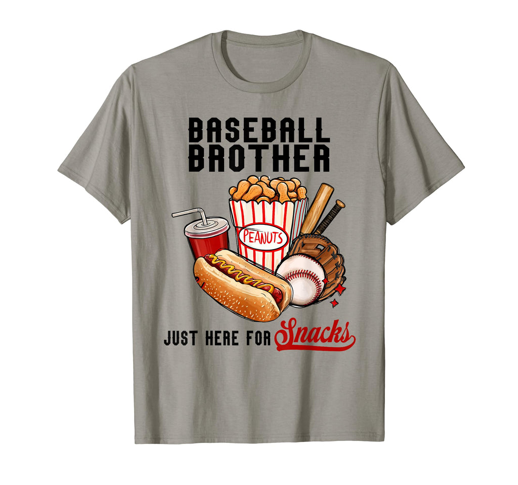 Funny Baseball Brother Here Snacks T-Shirt - Novelty Apparel Men Women - T-Shirt, Sweatshirt, Hoodie