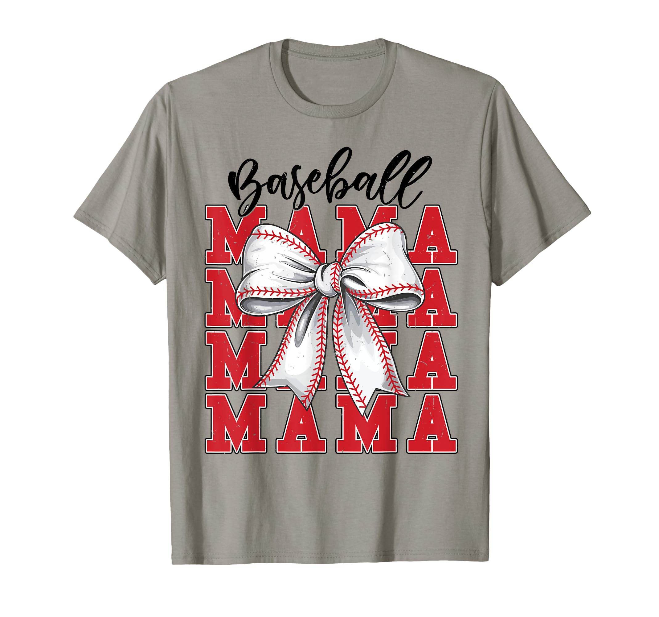 Baseball Mama Coquette Bow Game Day Mom T-Shirt - Graphic Print Unisex - T-Shirt, Sweatshirt, Hoodie