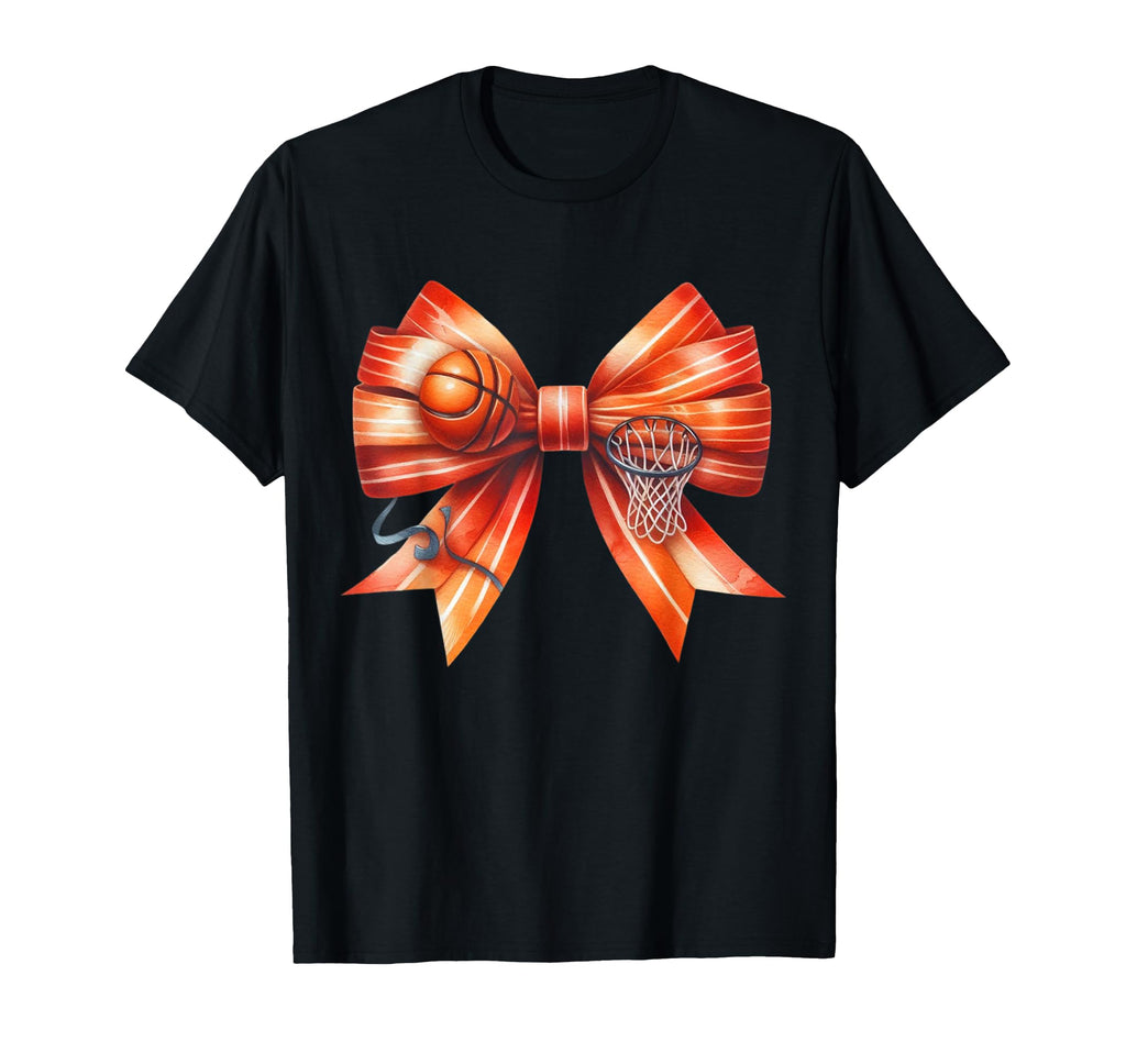 Coquette Bow Funny Basketball Lover Game T-Shirt - Unique Graphic Unisex - T-Shirt, Sweatshirt, Hoodie