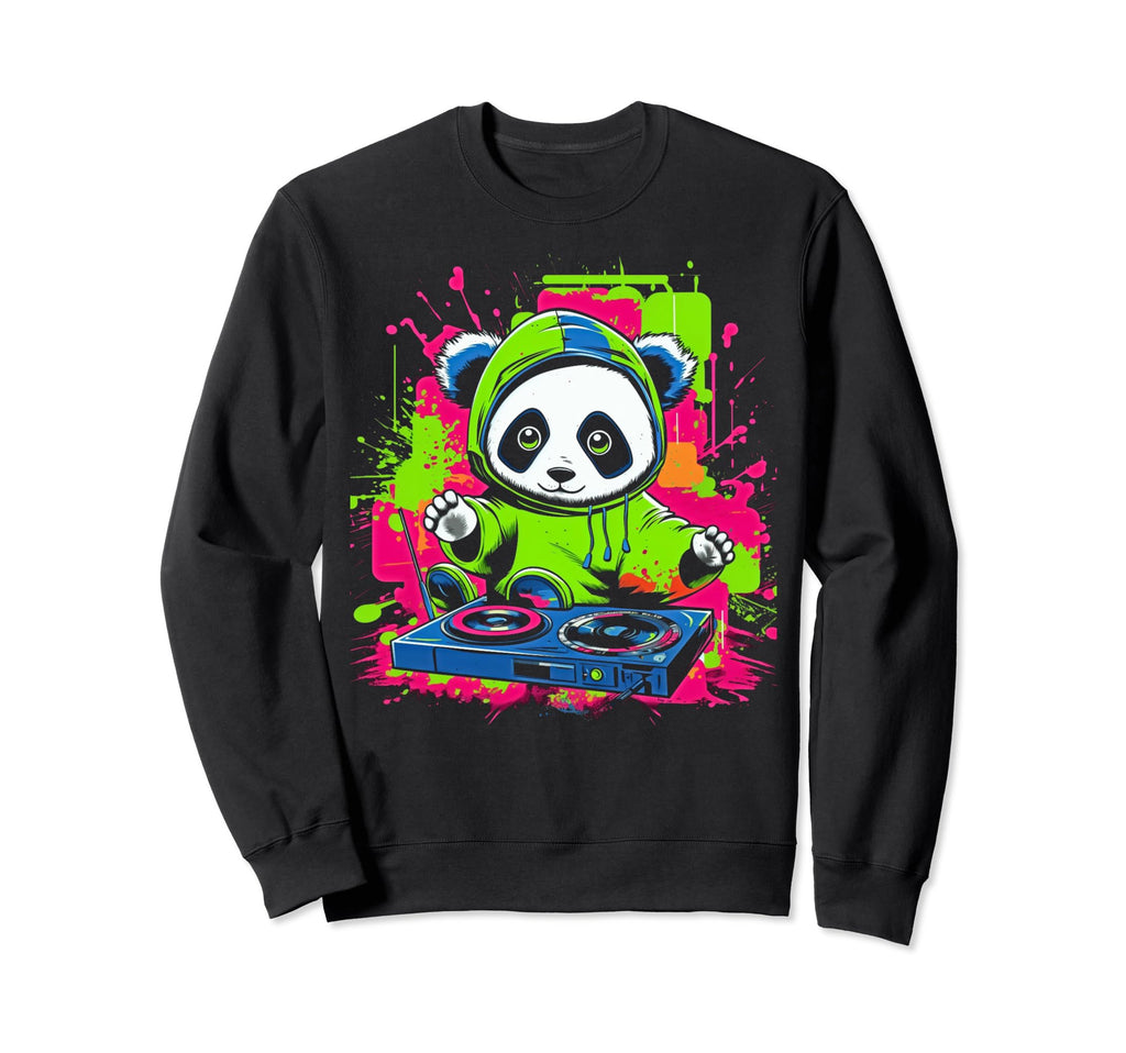 Kawaii Panda Dj Japanese Edm Y2K Sweatshirt - Unique Graphic Unisex - T-Shirt, Sweatshirt, Hoodie