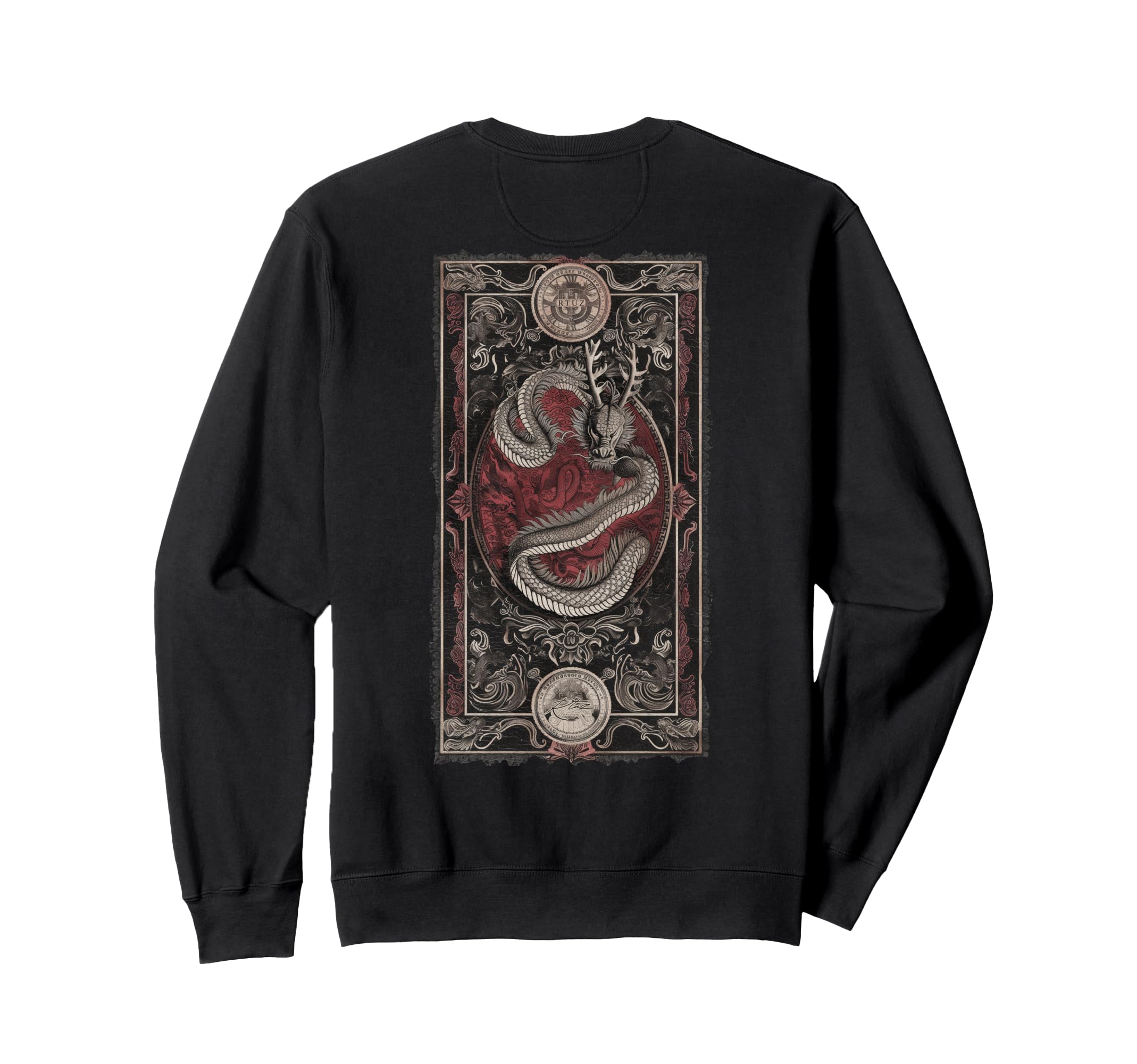 Aesthetic Back Dragon Y2K Streetwear Sweatshirt - Trendy Graphic Men Women - T-Shirt, Sweatshirt, Hoodie