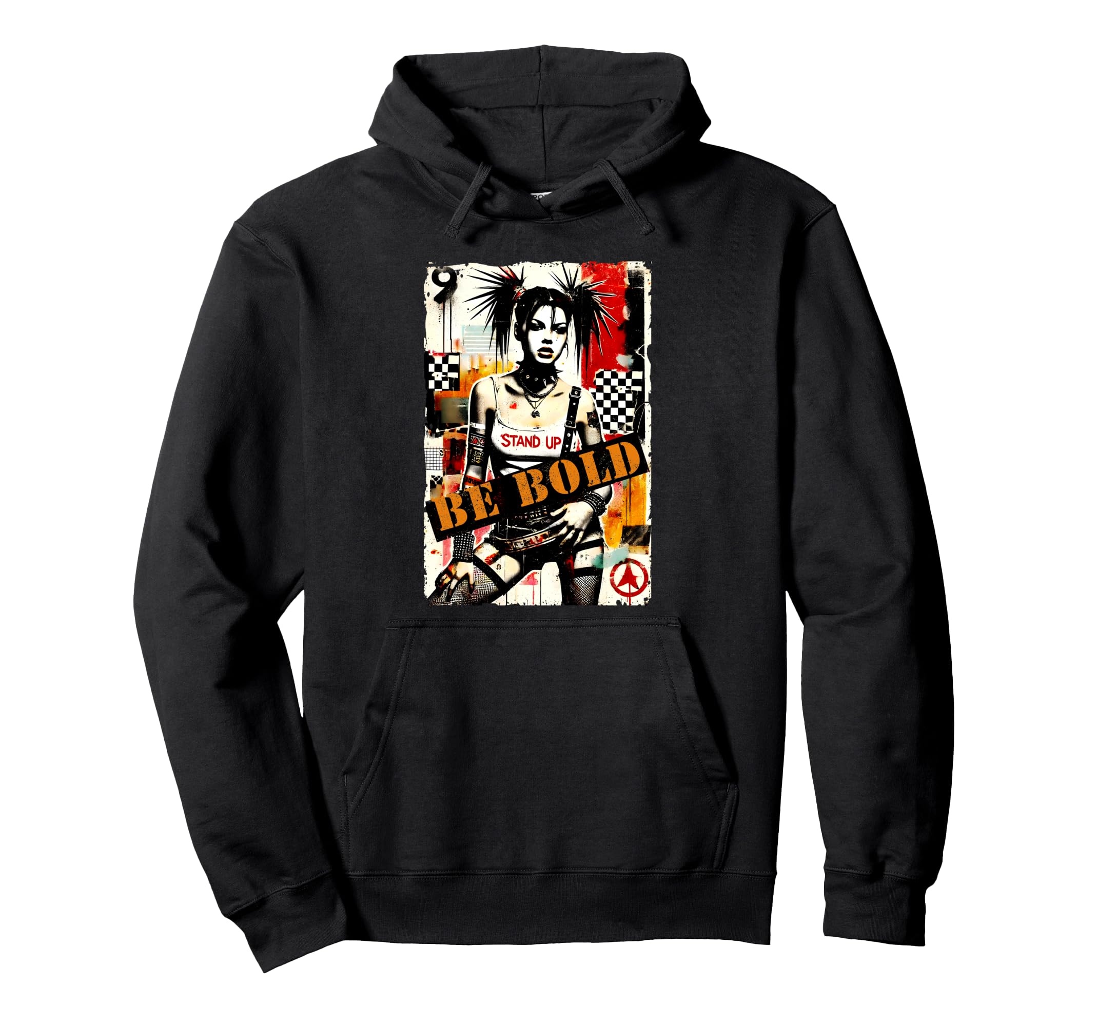 Punk Graffiti 90S Grunge Hoodie - Casual Everyday Wear for Adults - T-Shirt, Sweatshirt, Hoodie