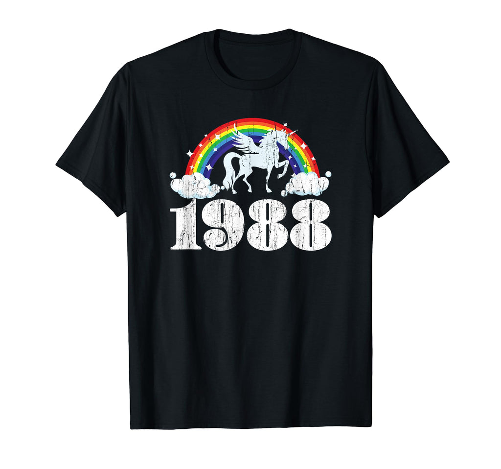 Distressed Unicorn 1988 Birthday T-Shirt - Graphic Print for Adults - T-Shirt, Sweatshirt, Hoodie